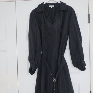 Lafayette Satin look belted dress